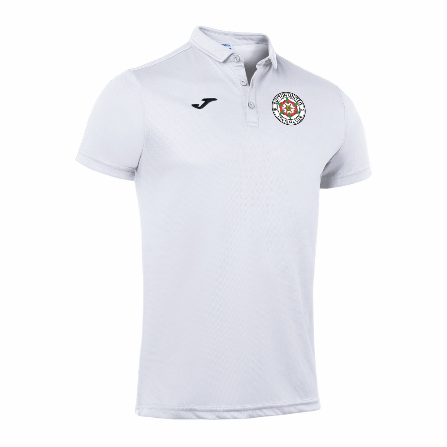 Sutton United FC Senior White Polo Shirt